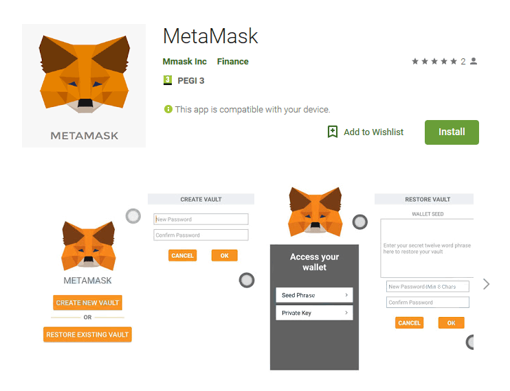 google web store metamask