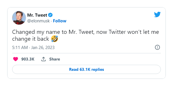 Mr. Tweet, Elon Musk