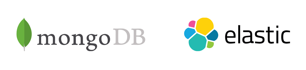 MongoDB, Elasticsearch - logo