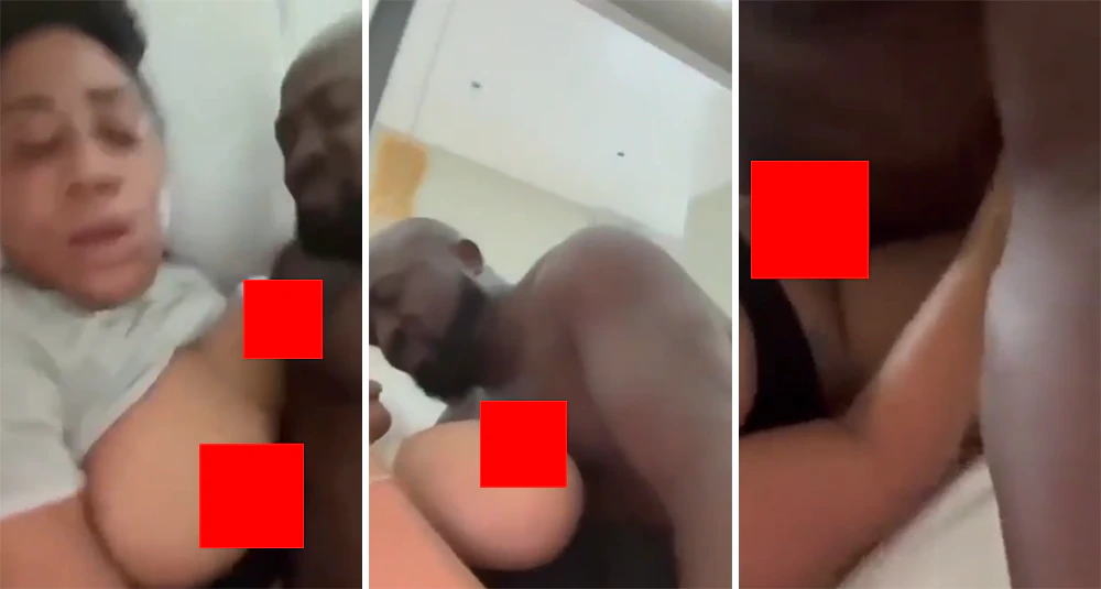 Screenshots of the leaked Moyo Lawal sex tape