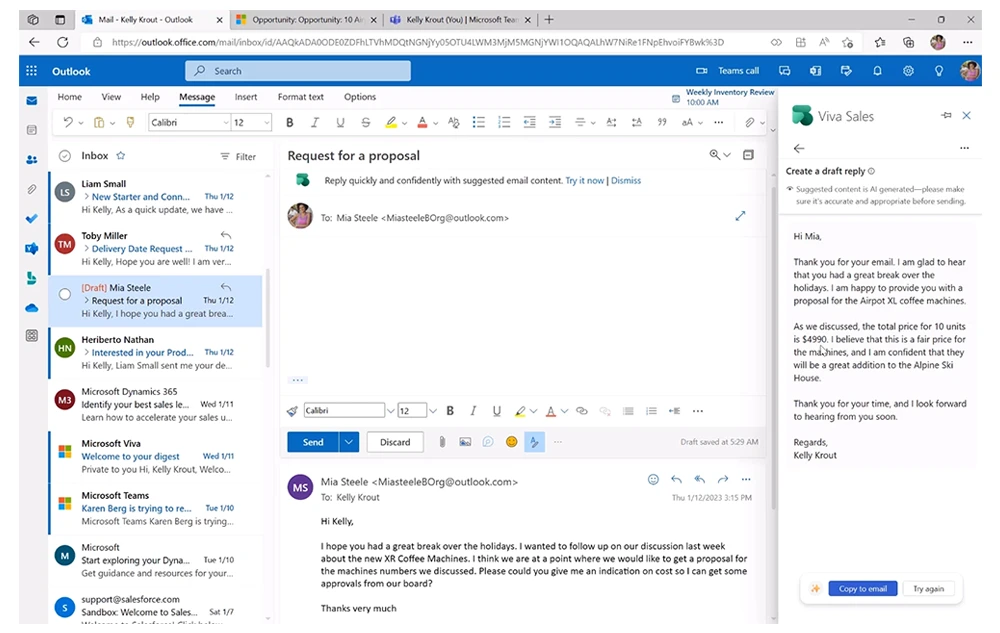 Viva Sales with ChatGPT integration