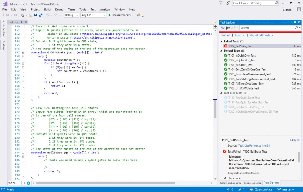 Microsoft Quantum Katas