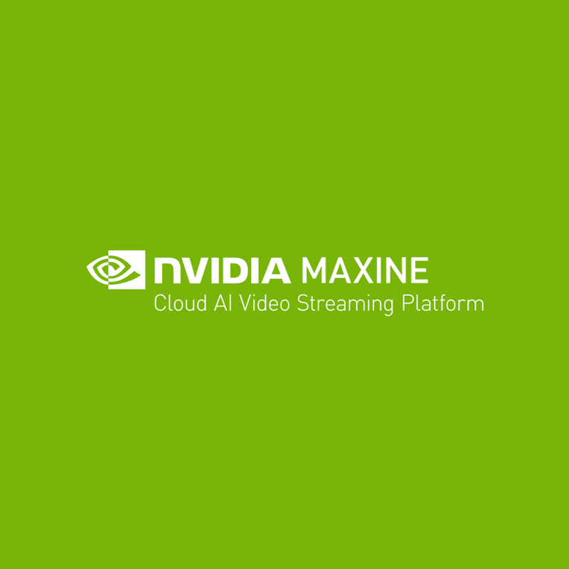 Nvidia logo, Maxine AI cloud platform