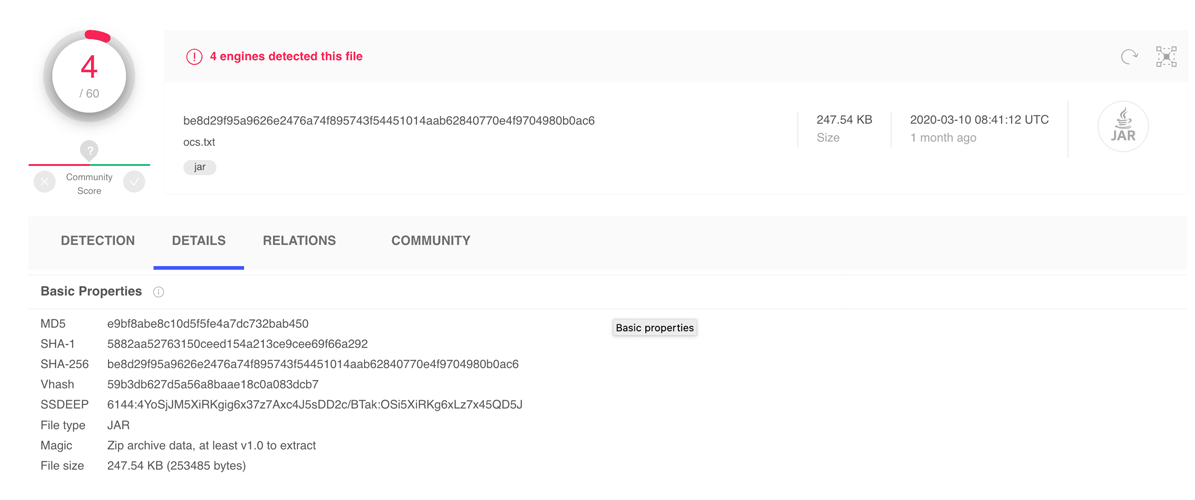 Octopus Scanner malware has a low detection rate