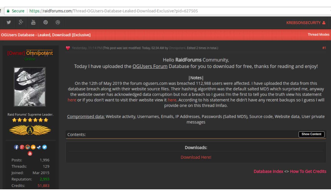 OGUSERS Instagram Hack Forum Got Hacked By Other Hackers ... - 