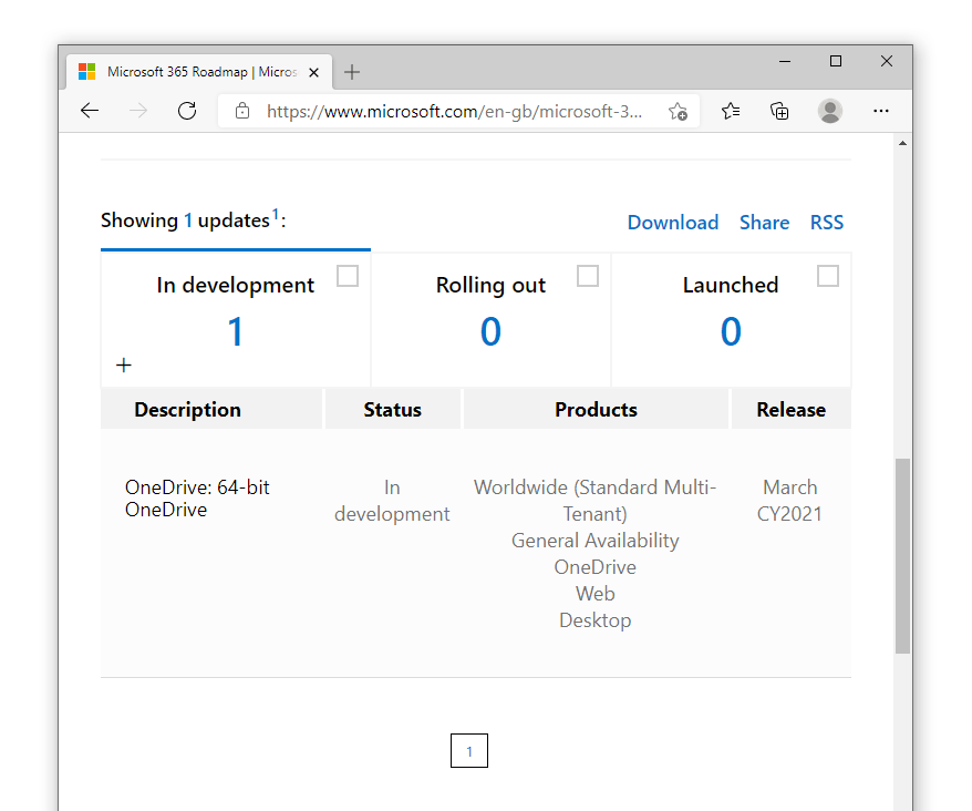 OneDrive 64-bit.