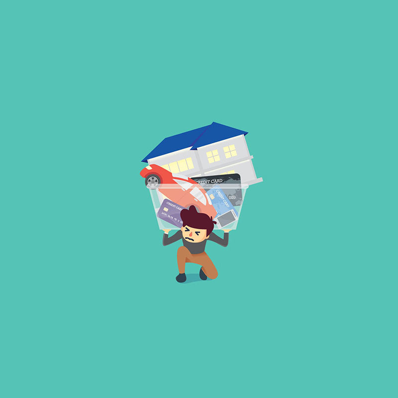 Overwhelming personal debt