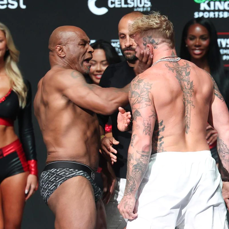 Angry Mike Tyson after having Jake Paul stepping on his toes