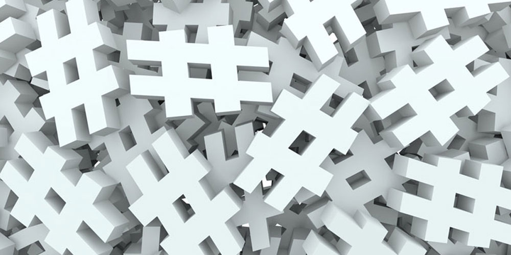 Pile of hashtags