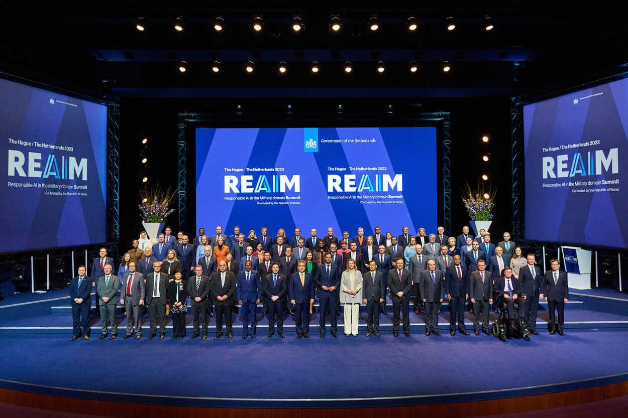 The Summit on Responsible AI in the Military Domain, or REAIM, 2023 in The Hague, the Netherlands