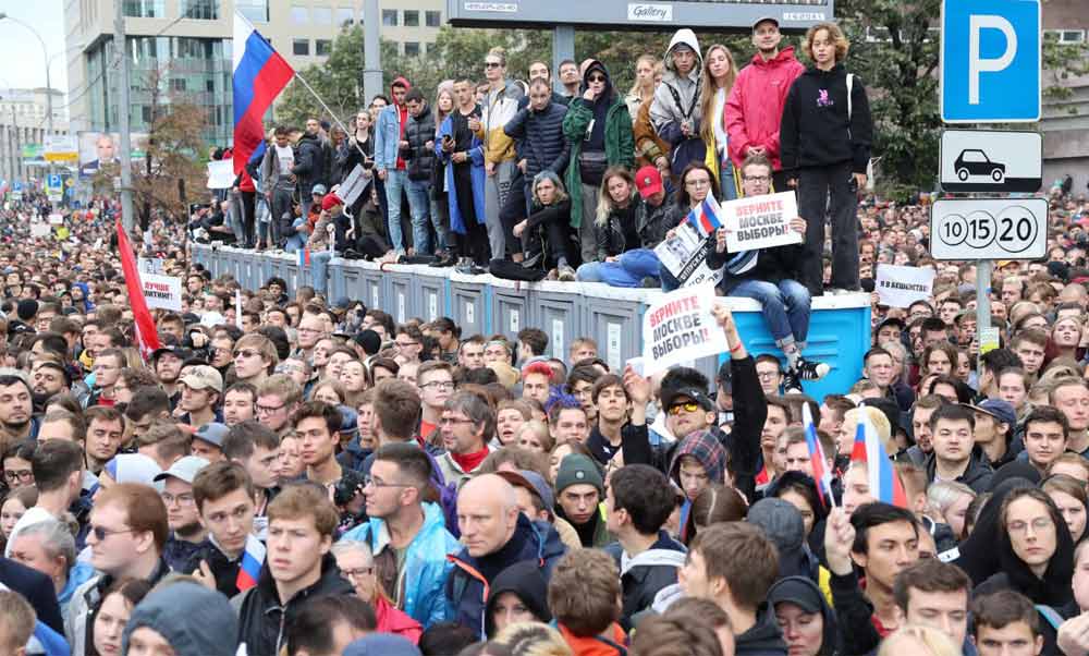 Demonstration in Moscow, Russia