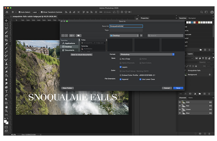 Photoshop Mac OS Dark UI support