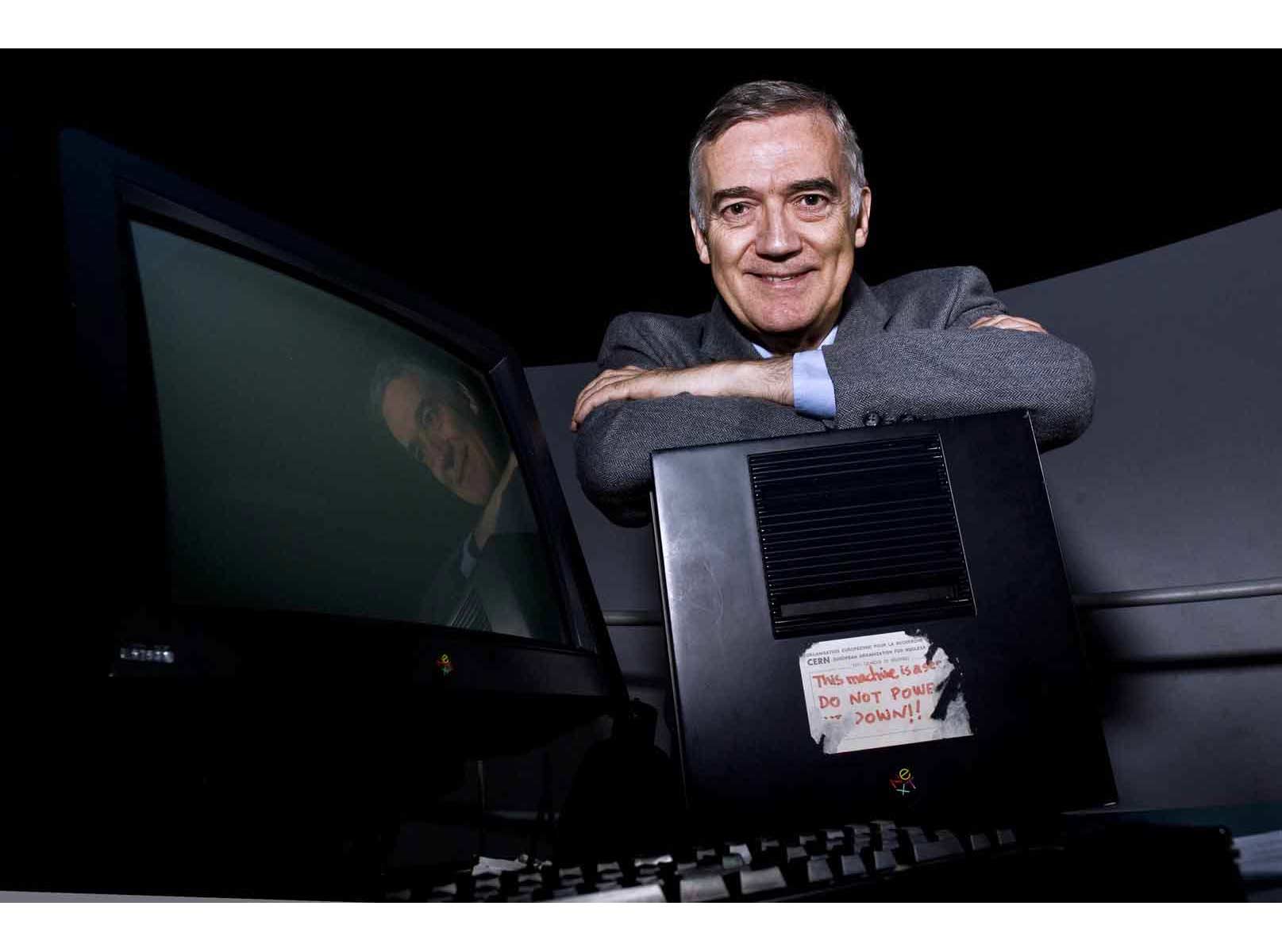 Robert Cailliau, with the world's first web server
