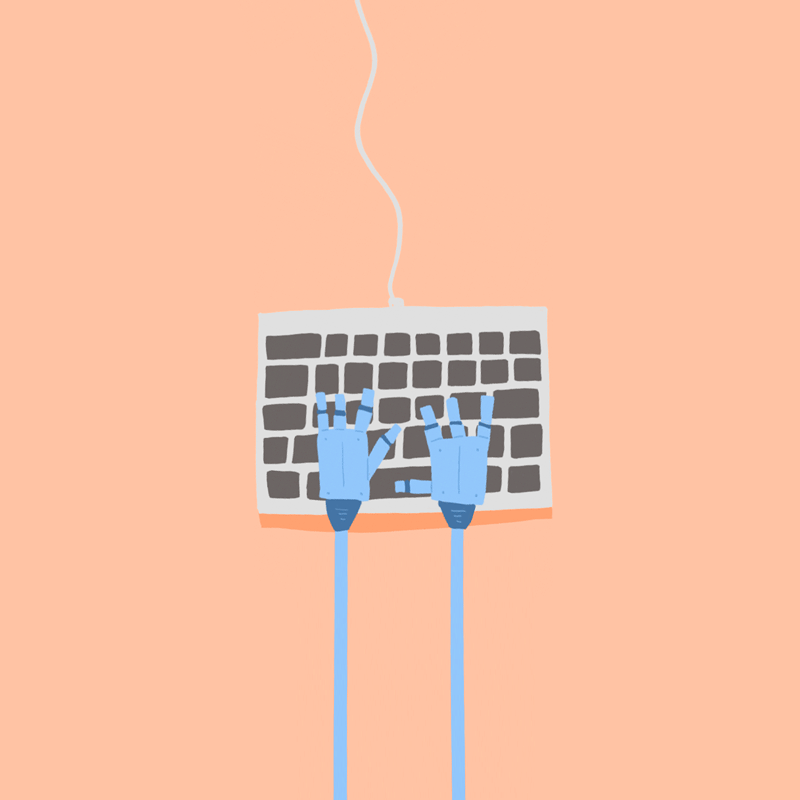 Robot typing