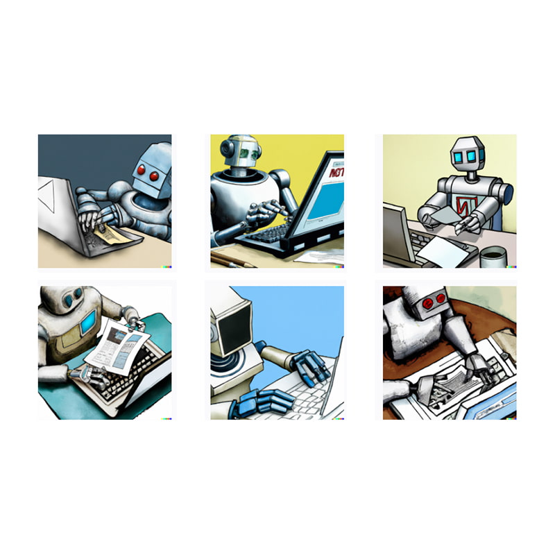 Robots typing