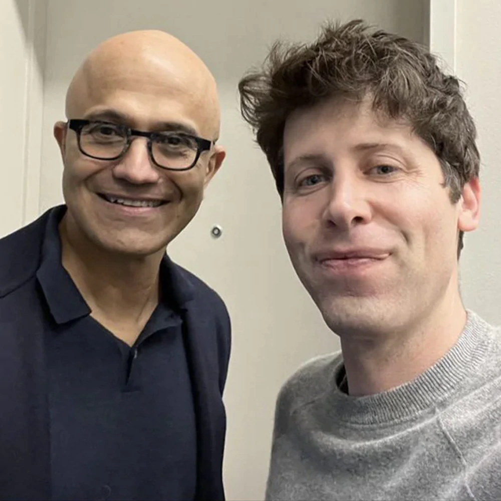 Satya Nadella and Sam Altman