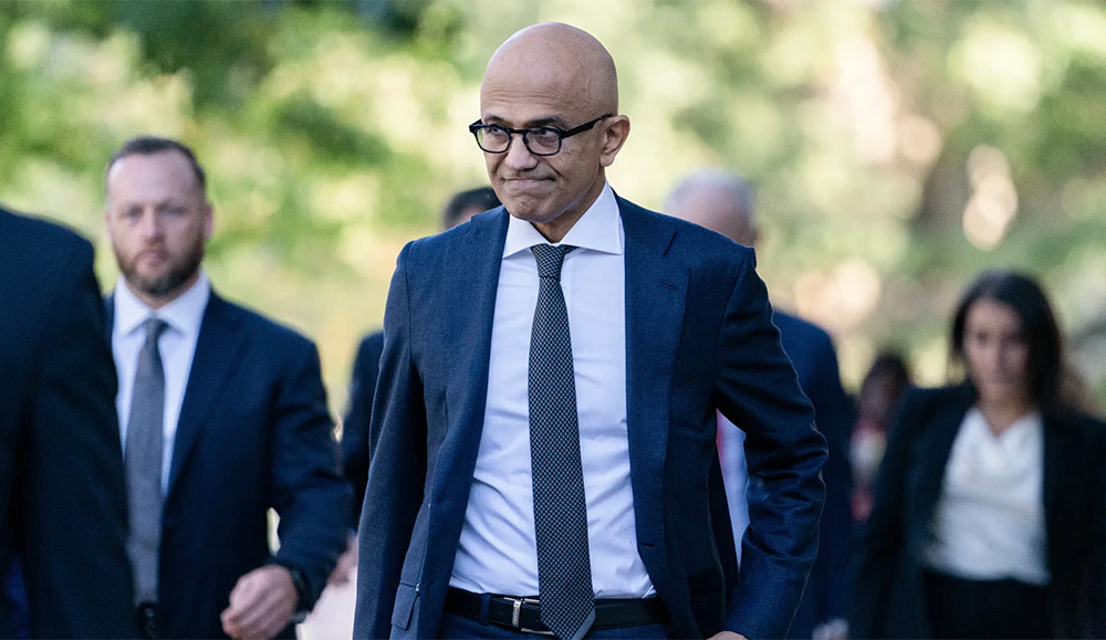 Satya Nadella, CEO of Microsoft, arrives at federal court on October 2, 2023 in Washington, DC, U.S.