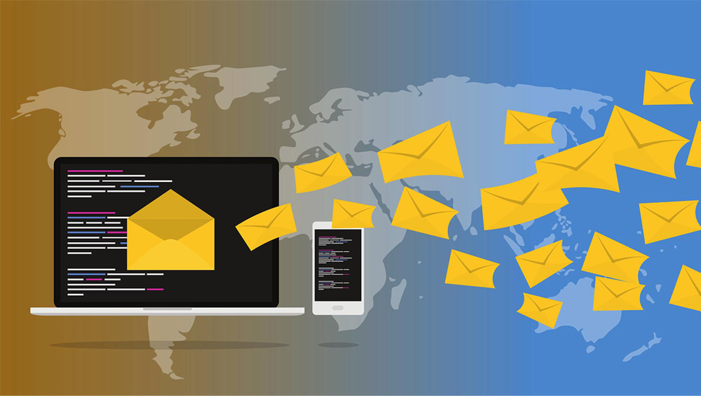 Sending emails around the world