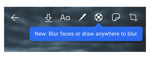 Signal automatic Blur Faces tool