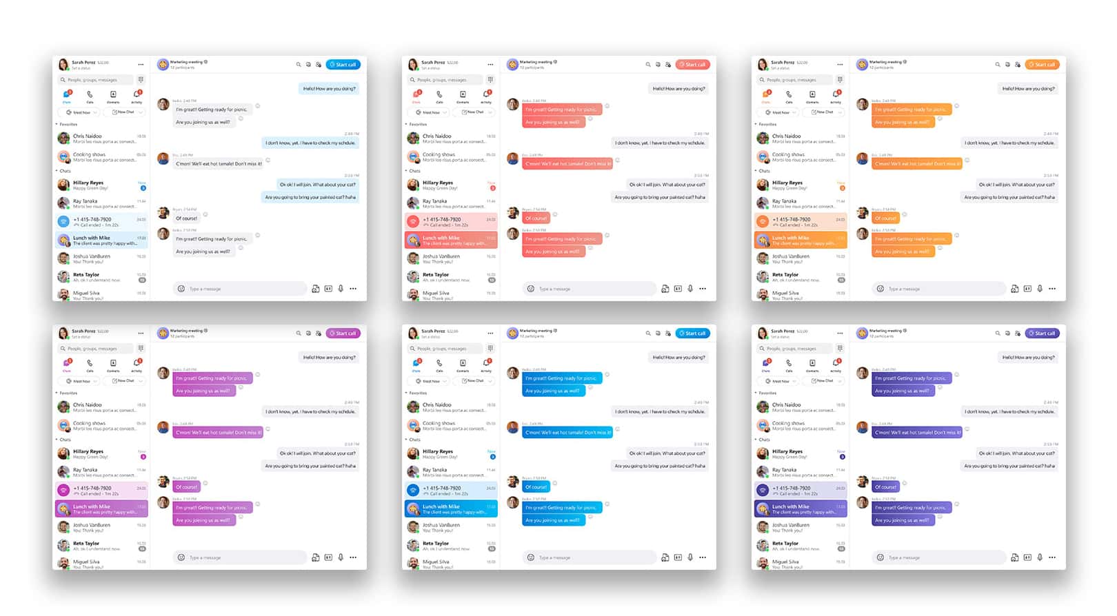 Skype themes