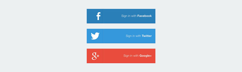 Social sign-in buttons