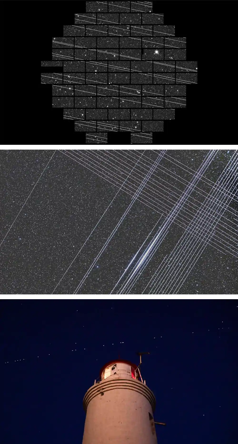 SpaceX's Starlink satellites reflect light