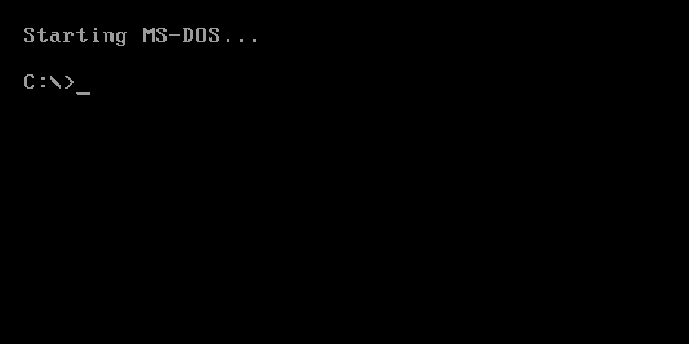 Starting MS-DOS