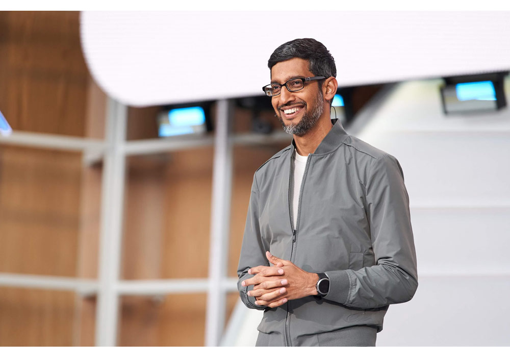Sundar Pichai at the 2019's Google I/O Conference
