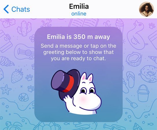 Telegram improved people nearby