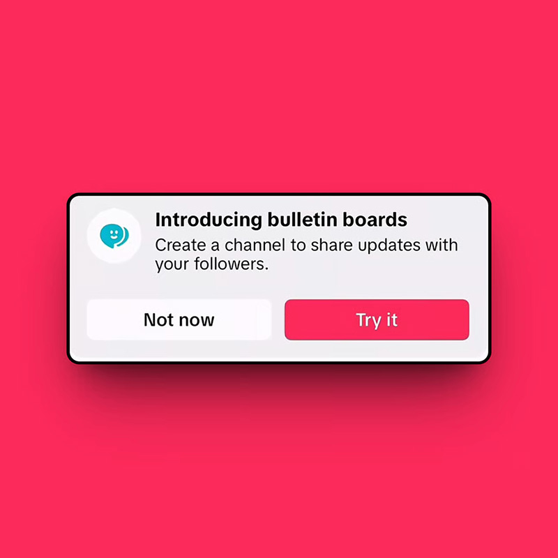 TikTok Bulletin Board feature
