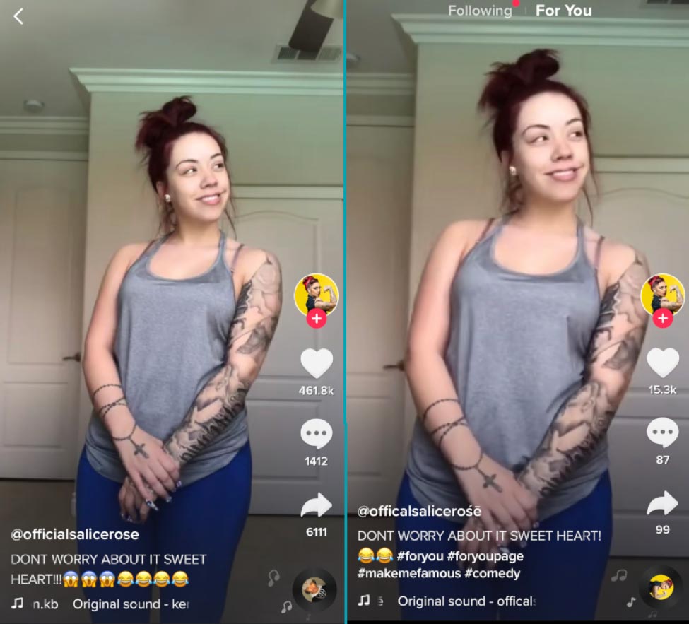 Salice Rose on TikTok - real and fake