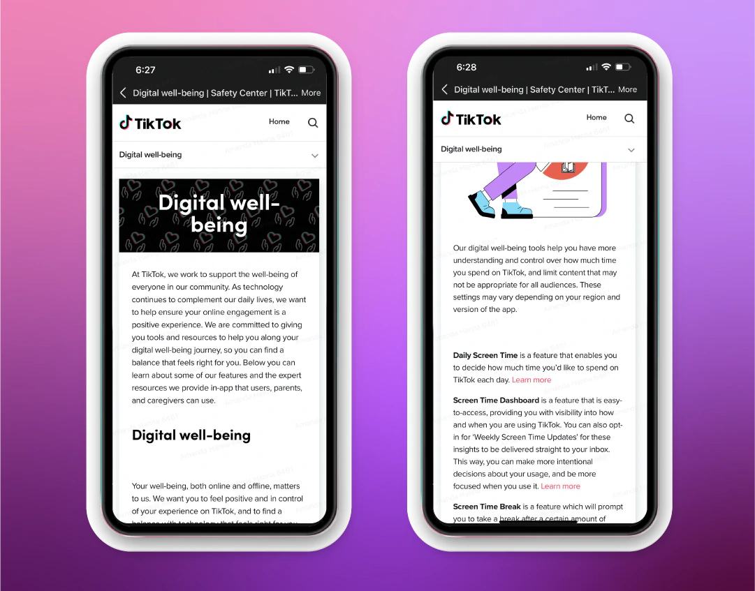 TikTok, well-being