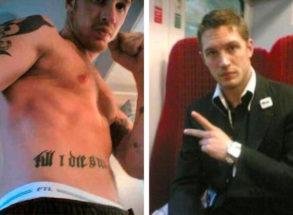 Tom Hardy, old social media photos