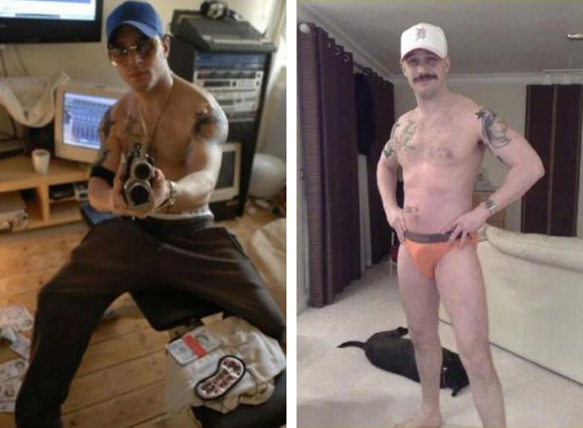 Tom Hardy, old social media photos