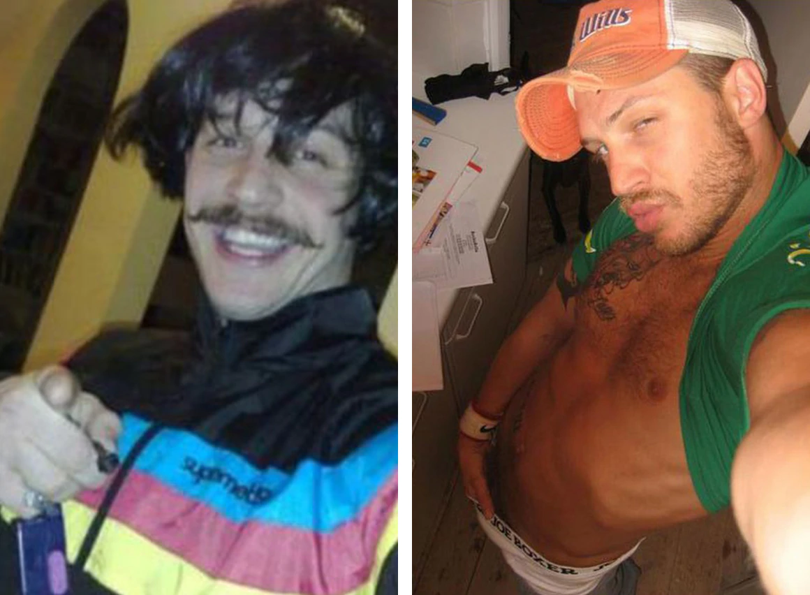 Tom Hardy, old social media photos