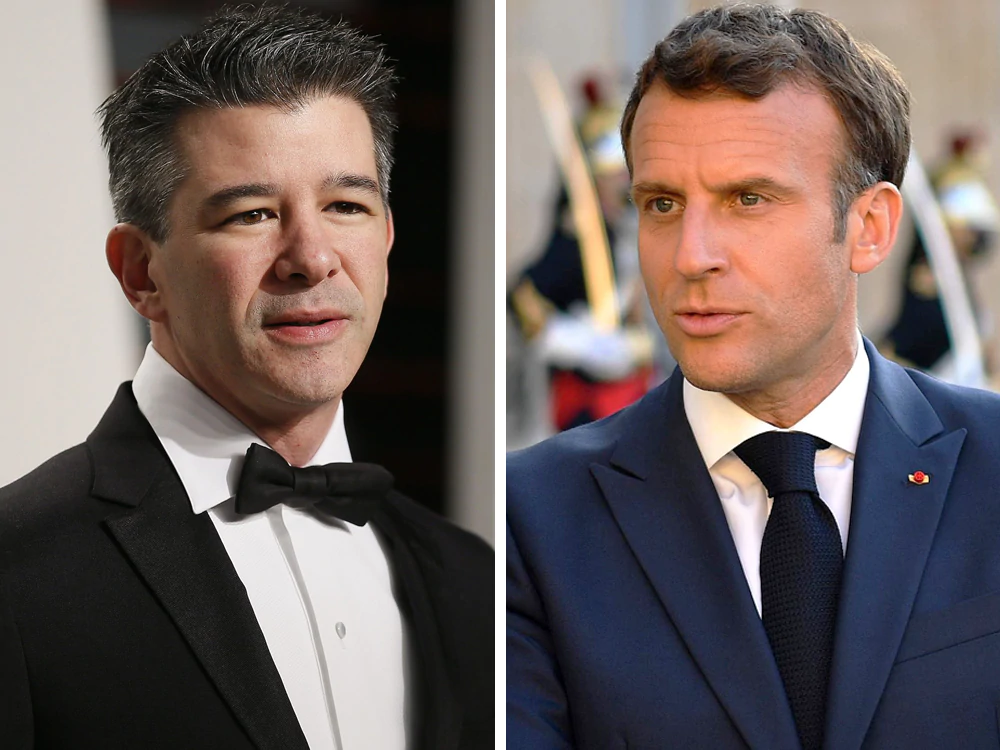 Travis Kalanick had several meetings with French President Emmanuel Macron.