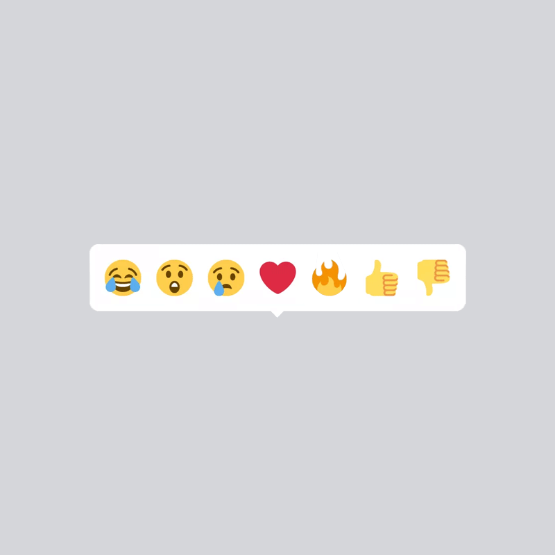 Twitter DM Reactions emojis
