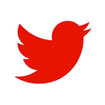 Twitter logo - red