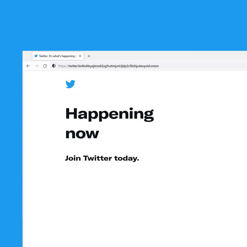 Twitter on Tor browser