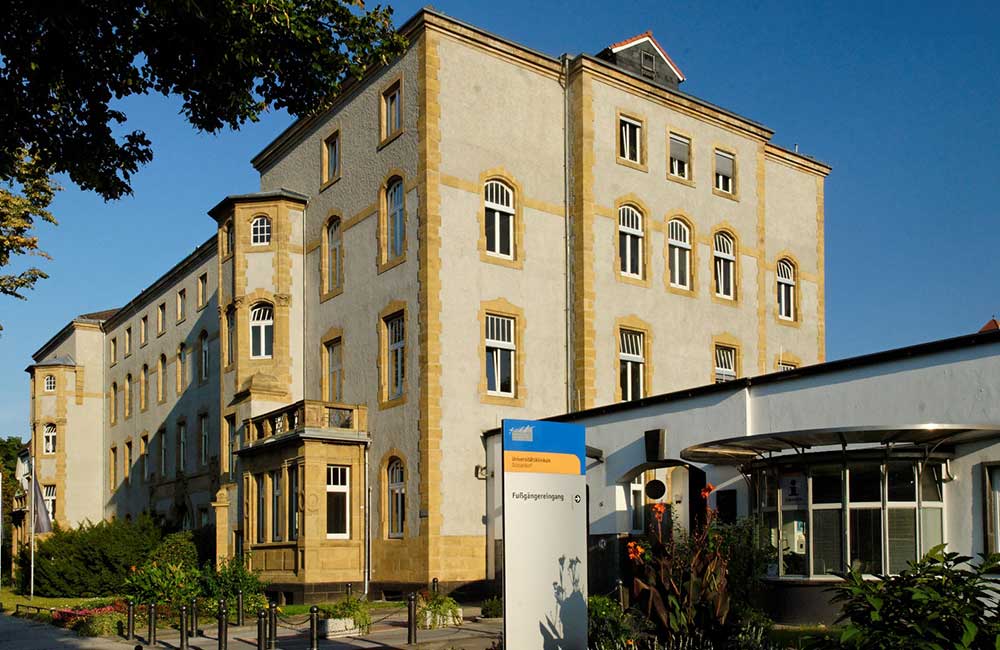 The entrance to one of the hospital's facilities