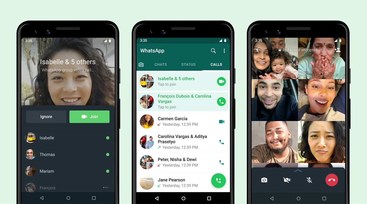 Joinable group calls on WhatsApp