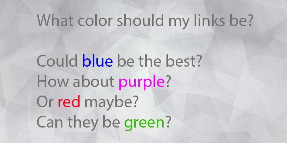 Website link colors