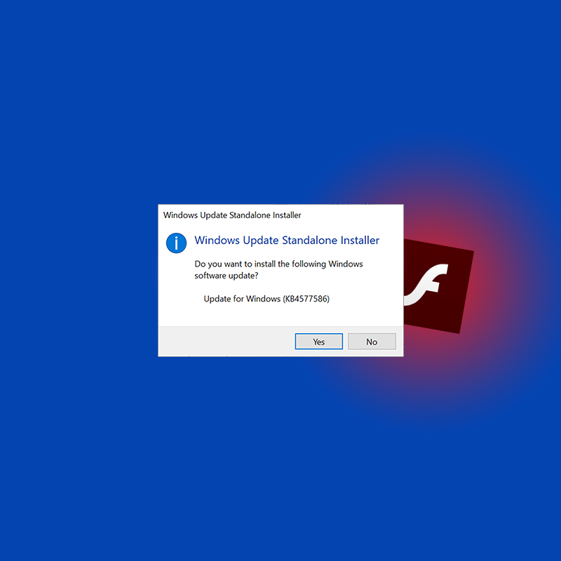 KB4577586 update to remove Flash