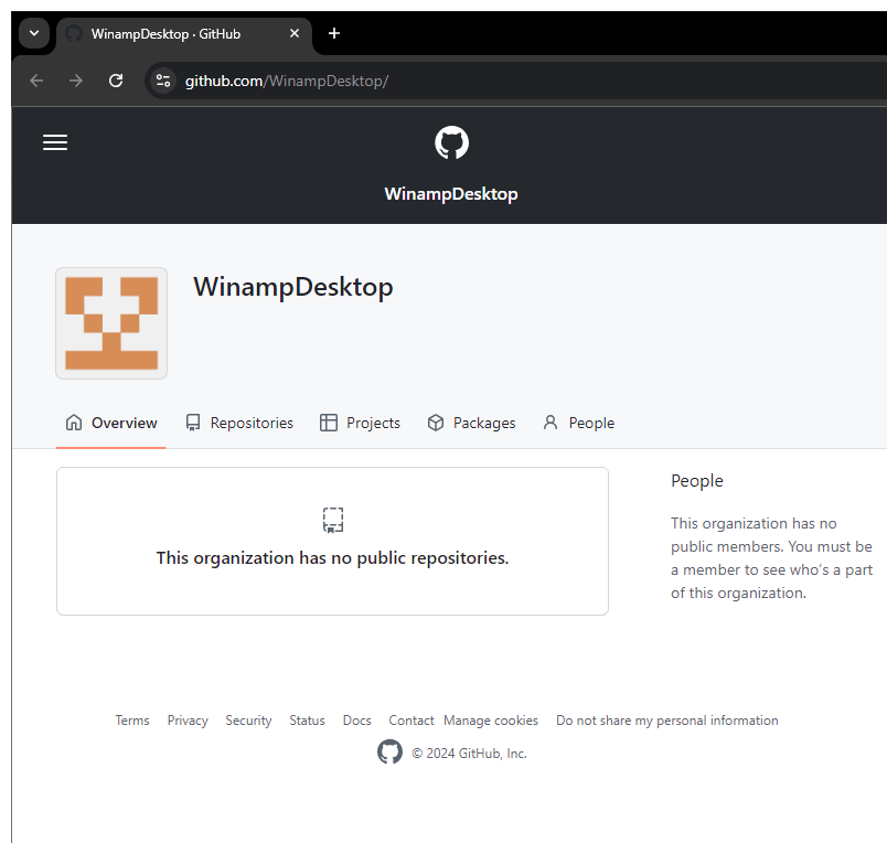 Winamp pulled its repo, one month after creating it