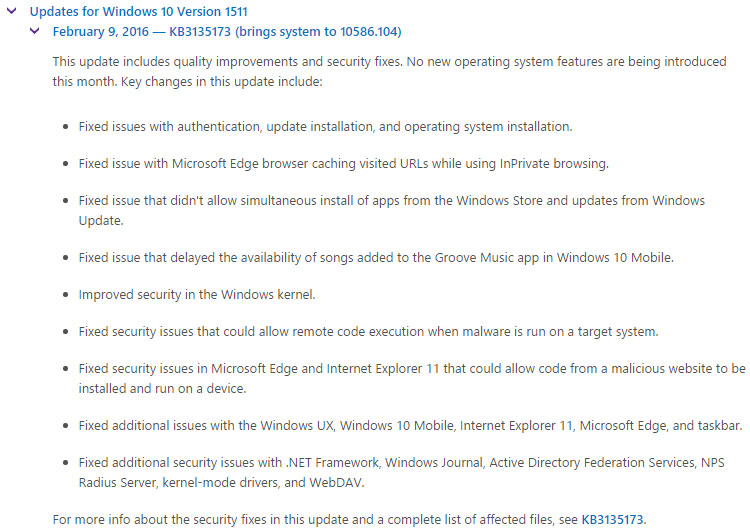 Windows 10 update - 09022016