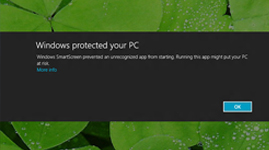 Windows 8 smartscreen