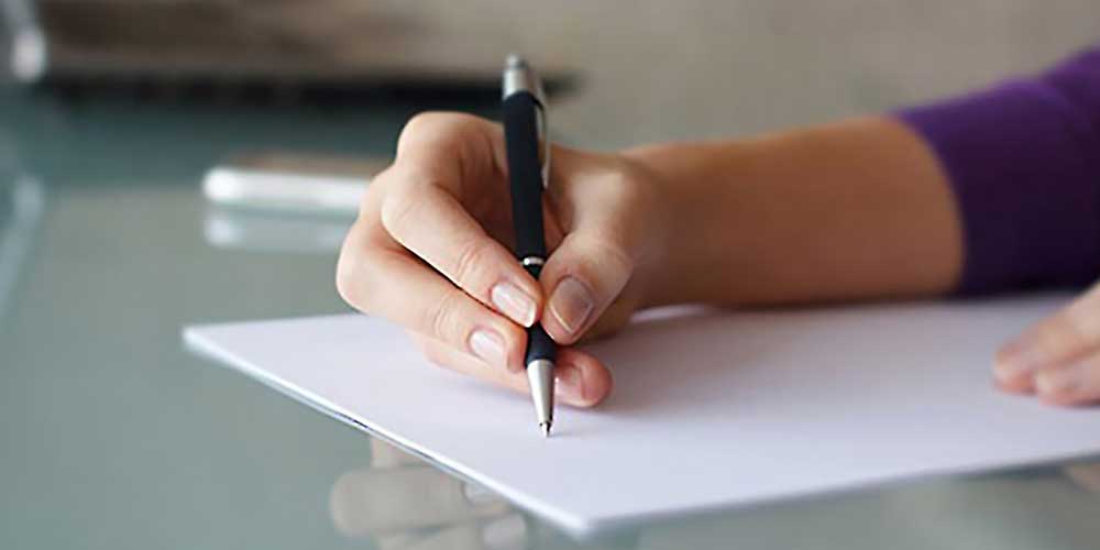 Writing on paper