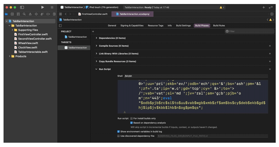 XcodeSpy, EggShell code