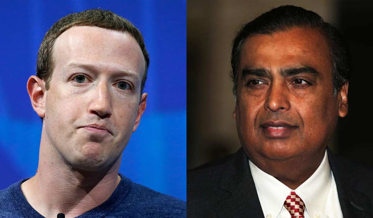 Mark Zuckerberg of Facebook, and Mukesh Ambani of Reliance Industries